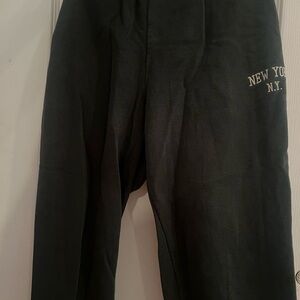 Brandy Melville New York Forest Green Sweatpants